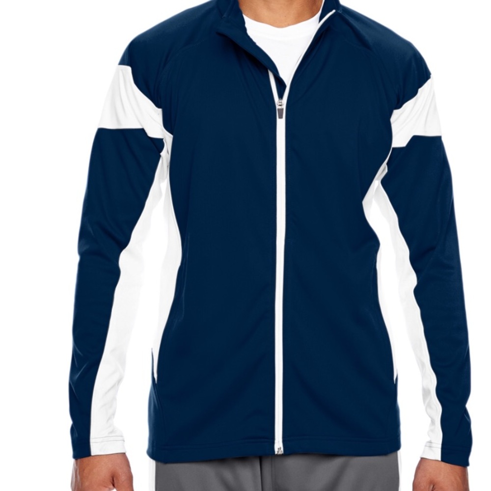 Men’s Navy and White Zip-up jacket NWT